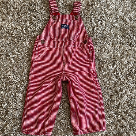 OshKosh B'gosh Other - Vintage OshKosh B'Gosh Red Striped Overalls